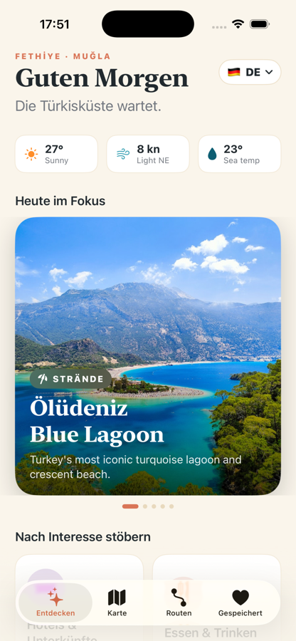 Fethiye Guide App Screenshot auf iPhone